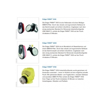 Dräger PARAT® 1200 Aparat ucieczkowy